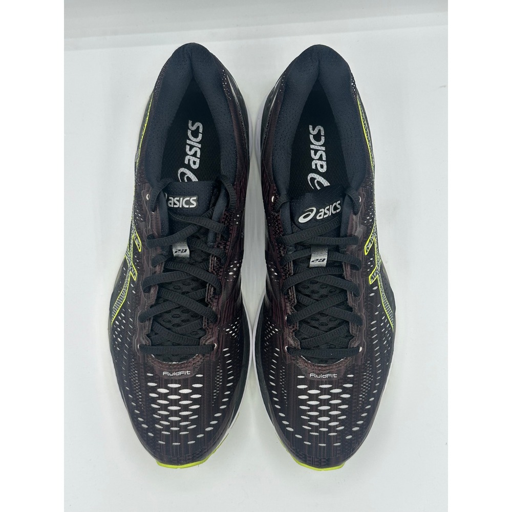 Asics Gel-Kayano 23 Mens Running Shoes Black Safety Yellow T6A1N Size 9 - Picture 9 of 10